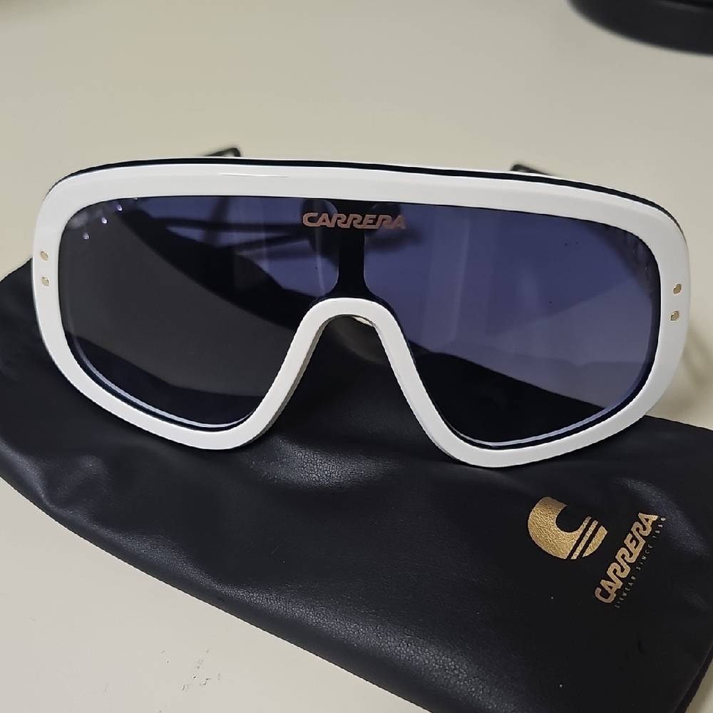 Carrera White and Black Sunglasses
